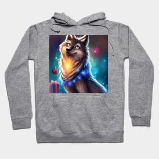 Cute Alpha Wolf Drawing Hoodie